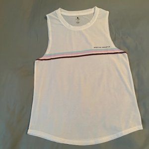 Beautiful Spiritual Gangster Active Muscle Tank with Stripes